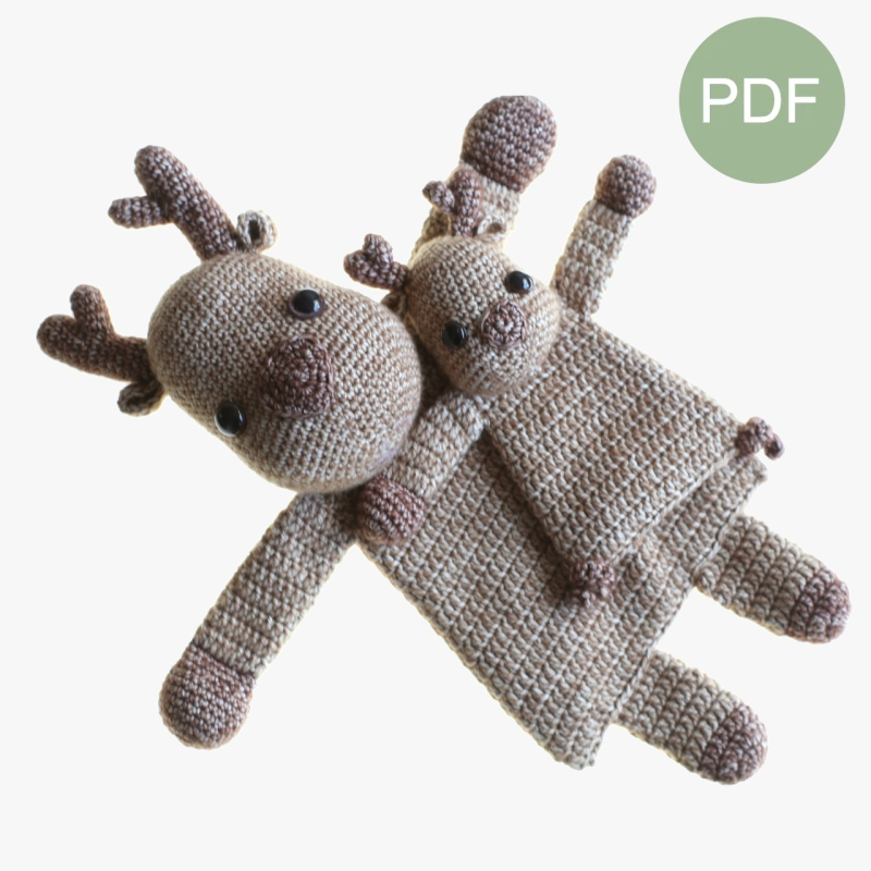 Duo Deal: Rendier Lappenpop en Baby Rendier mini Lappenpop Pdf patroon